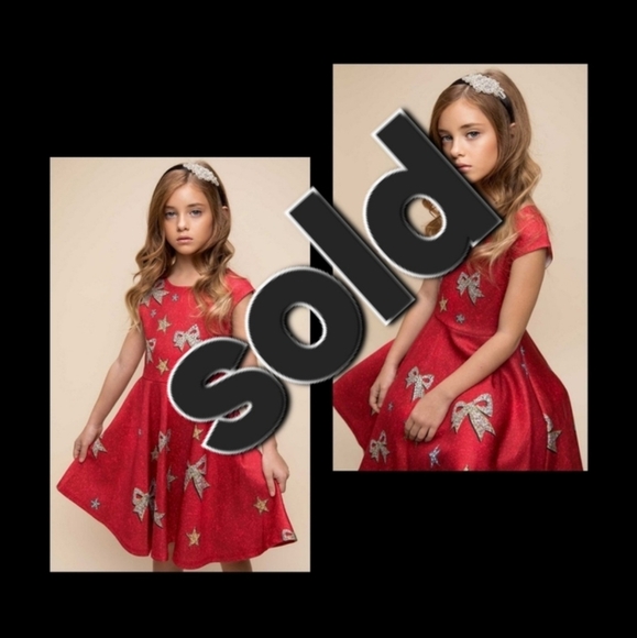 HANNAH BANANA    JEWEL BOW SKATER DRESS - Picture 1 of 3